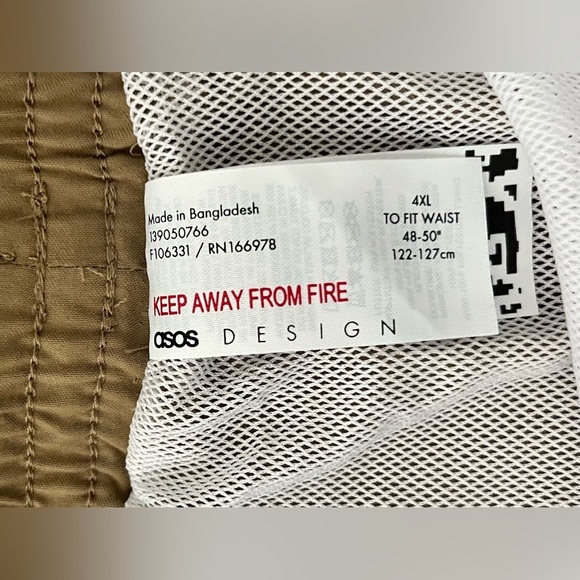 ASOS Design Size 4XL Swim Shorts Mid Length Dark Stone - Picture 6 of 7